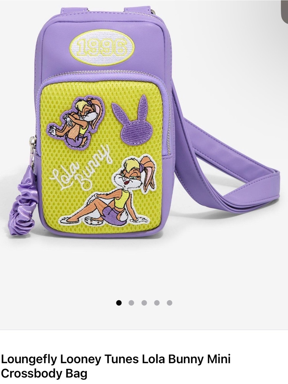 Loungefly Lola Bunny Mini Crossbody Bag - Purple & Lime
